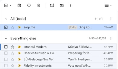 Gmail, Getting Things Done - Inbox Zero